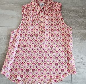 CAbi 6385 Sleeveless Bungalow Top Size M